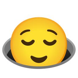 hole and relieved face