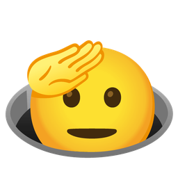 hole and saluting face