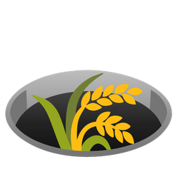 hole and sheaf of rice