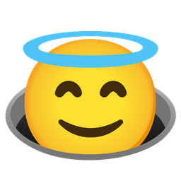 Hole and Smiling face with halo