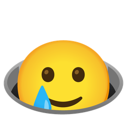 Hole and Smiling face with tear