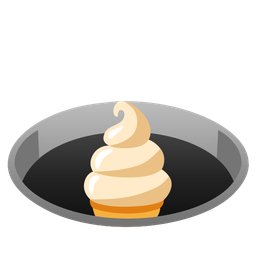 hole and soft ice cream