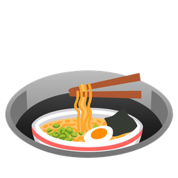 hole and steaming bowl