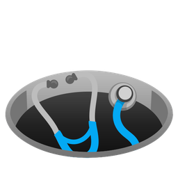 hole and stethoscope