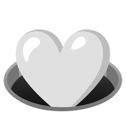 hole and white heart