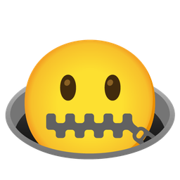 hole and zipper-mouth face