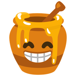 Honey pot and Beaming face with smiling eyes