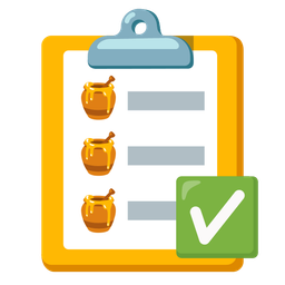 Honey pot and Check mark button