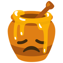 Honey pot and Disappointed face