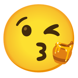 Honey pot and Face blowing a kiss