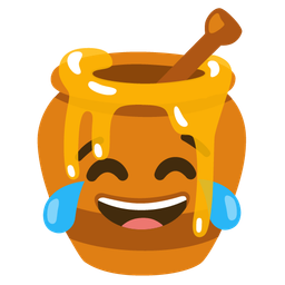 Honey pot and Face with tears of joy