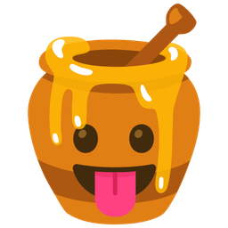Honey pot and Face with tongue
