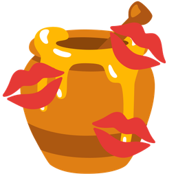 Honey pot and Kiss mark