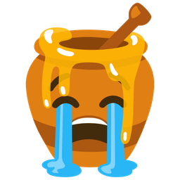 Honey pot and Loudly crying face