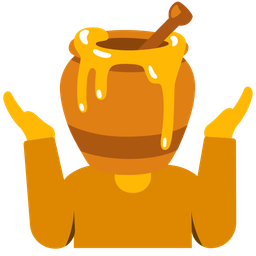 Honey pot and Person shrugging