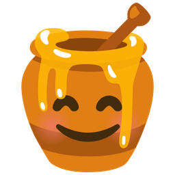 Honey pot and Smiling face with smiling eyes