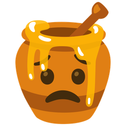Honey pot and Worried face
