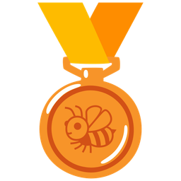 honeybee and 3rd place medal