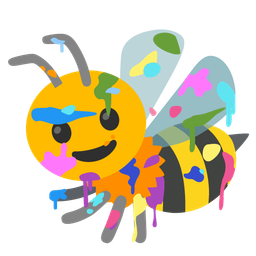 honeybee and artist palette