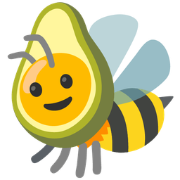 honeybee and avocado