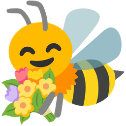 honeybee and bouquet