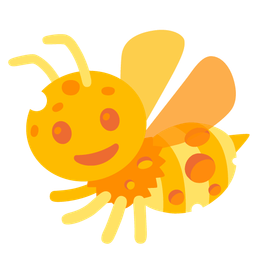 honeybee and cheese wedge