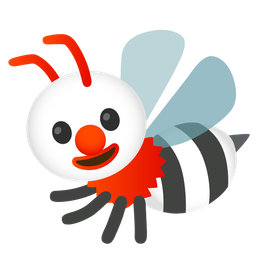 honeybee and clown face