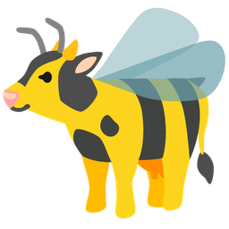 honeybee and cow face