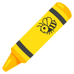 honeybee and crayon