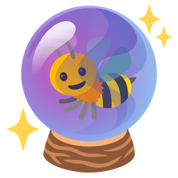 honeybee and crystal ball