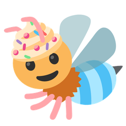 honeybee and cupcake