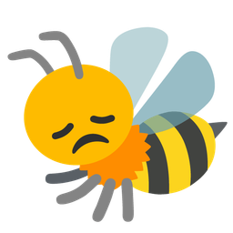honeybee and disappointed face