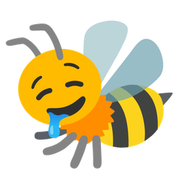 honeybee and drooling face