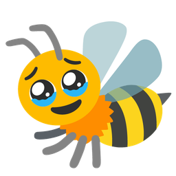 honeybee and face holding back tears