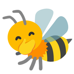 honeybee and face with hand over mouth