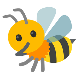 honeybee and face with open eyes and hand over mouth