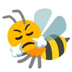 honeybee and face with steam from nose