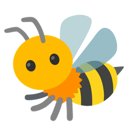 honeybee and face without mouth