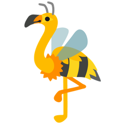 honeybee and flamingo