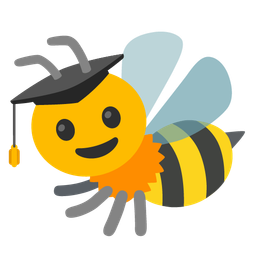 honeybee and graduation cap