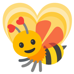 honeybee and growing heart