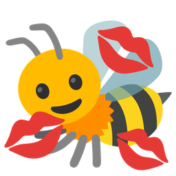 honeybee and kiss mark