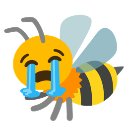 honeybee and loudly crying face
