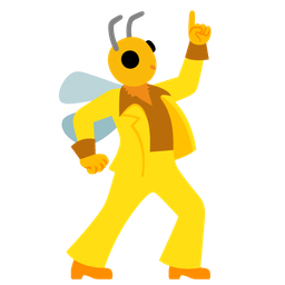 honeybee and mirror ball