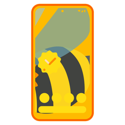 honeybee and mobile phone