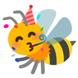 honeybee and partying face