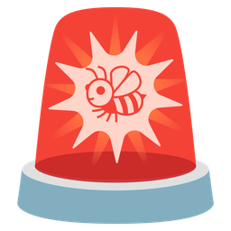 honeybee and police car light