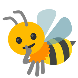 honeybee and shushing face