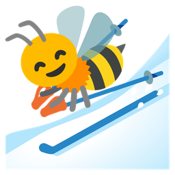 honeybee and skis