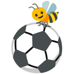 honeybee and soccer ball